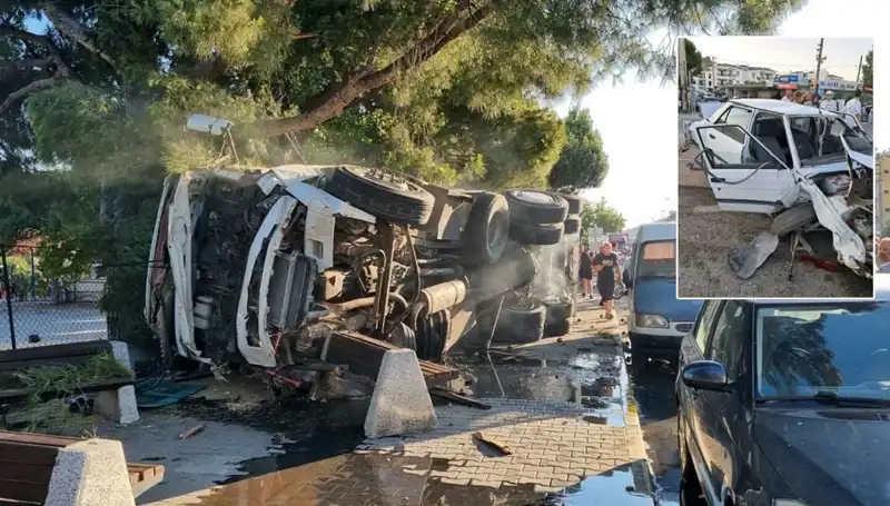 Freni Patlayan Kamyon, Trafik Işığında Otomobilleri Biçti: Korkunç Kaza!