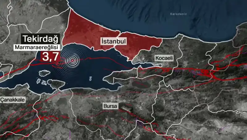 Marmara Denizi'nde Korkutan Deprem: 3,7 Büyüklüğünde Hissedildi