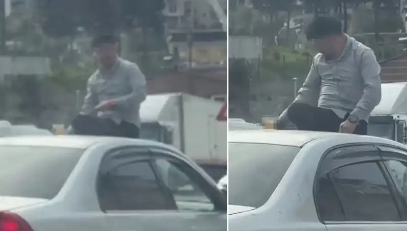 Trafikte Şaşkınlık Yaratan Olay: Bir Otomobil Üzerinde Alem Yapıldı!